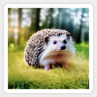 hedgehog in the forest Sticker